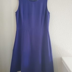 Blue purple work mid length dress